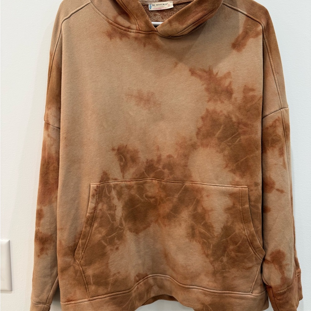 NWOT Free People Movement Brown Tie-Dye Hoodie